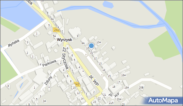 Wyrzysk, Plac Wojska Polskiego, 11, mapa Wyrzysk