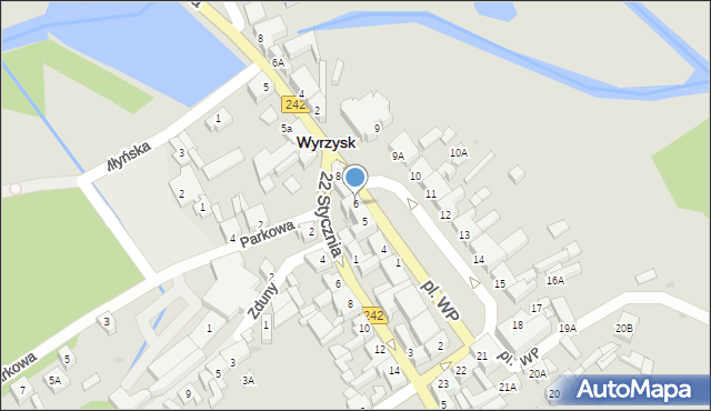 Wyrzysk, Plac Wojska Polskiego, 6, mapa Wyrzysk