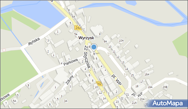 Wyrzysk, Plac Wojska Polskiego, 6, mapa Wyrzysk