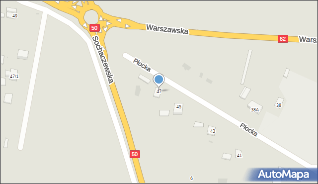 Wyszogród, Płocka, 47, mapa Wyszogród