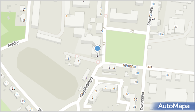 Żagań, Plac Orląt Lwowskich, 4, mapa Żagań