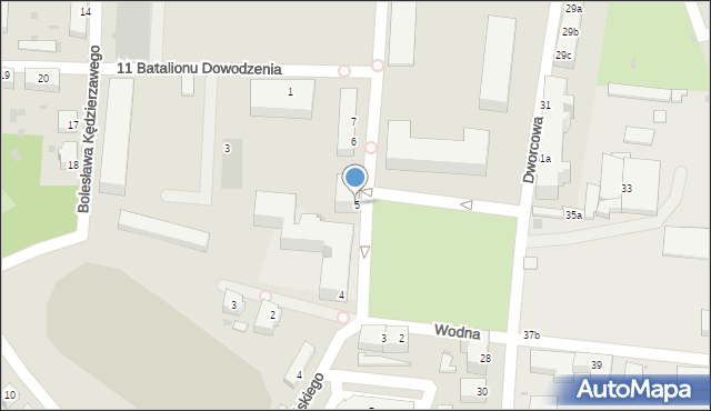Żagań, Plac Orląt Lwowskich, 5, mapa Żagań