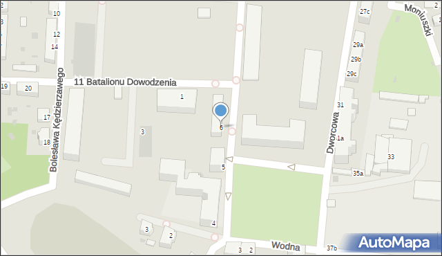 Żagań, Plac Orląt Lwowskich, 6, mapa Żagań