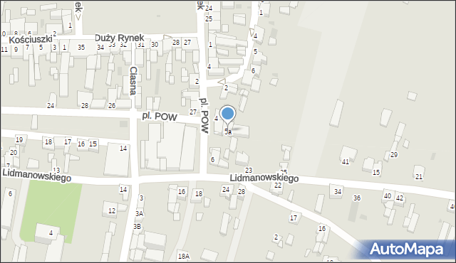 Zagórów, Plac Polskiej Organizacji Wojskowej, 5a, mapa Zagórów