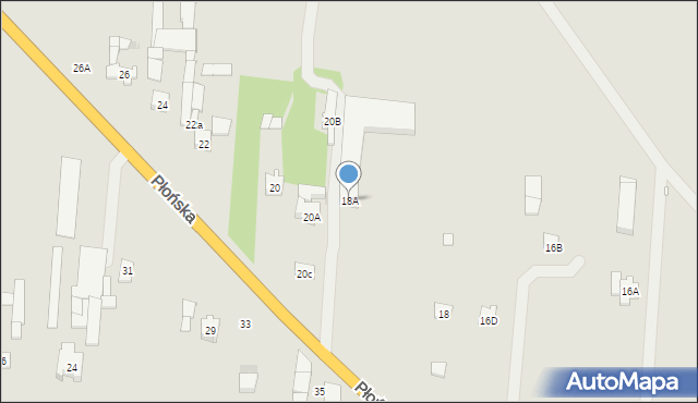 Zakroczym, Płońska, 18A, mapa Zakroczym