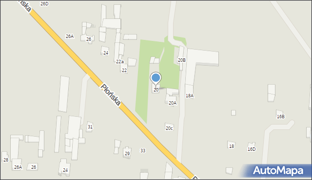 Zakroczym, Płońska, 20, mapa Zakroczym