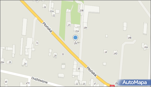 Zakroczym, Płońska, 20c, mapa Zakroczym