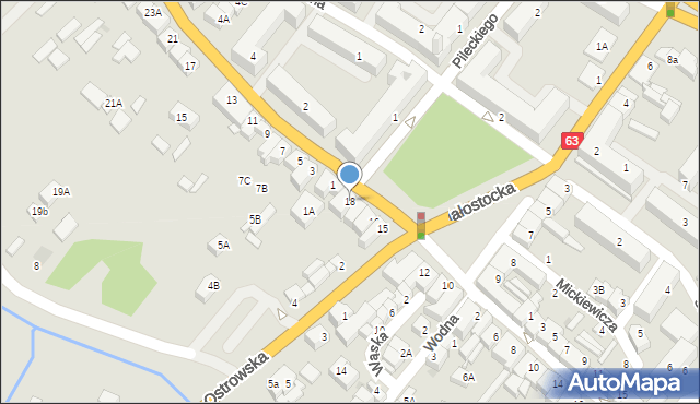 Zambrów, Plac Sikorskiego Władysława, gen., 18, mapa Zambrów