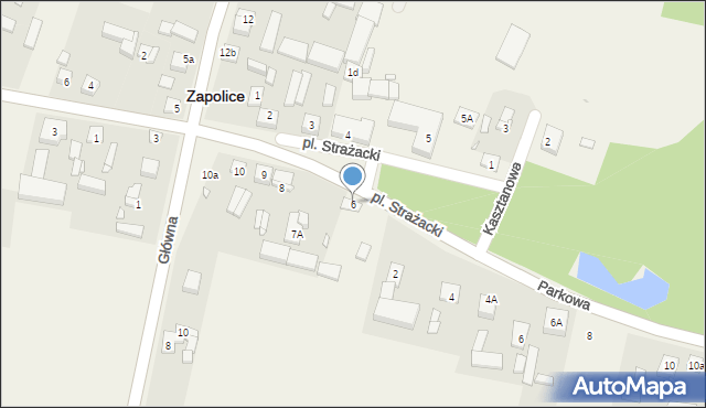 Zapolice, Plac Strażacki, 6, mapa Zapolice