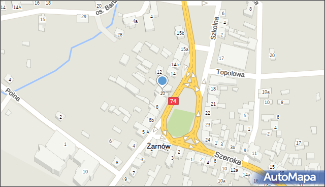 Żarnów, Plac Piłsudskiego Józefa, marsz., 10, mapa Żarnów