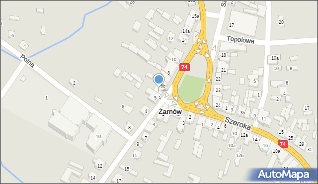 Żarnów, Plac Piłsudskiego Józefa, marsz., 6a, mapa Żarnów