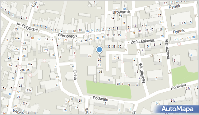 Żary, Plac Kaczy Rynek, 17, mapa Żary