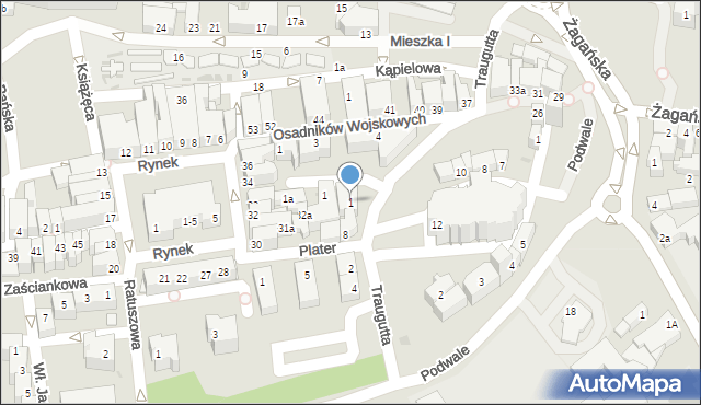 Żary, Plac Wyszyńskiego Stefana, ks. kard., 1, mapa Żary