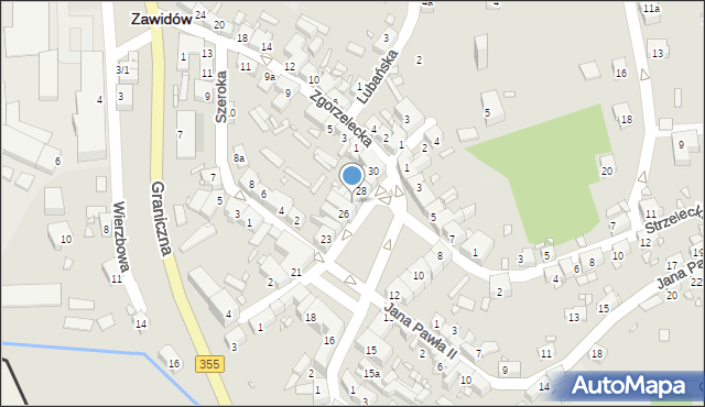 Zawidów, Plac Zwycięstwa, 27, mapa Zawidów