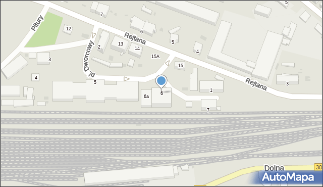 Zbąszyń, Plac Dworcowy, 6, mapa Zbąszyń