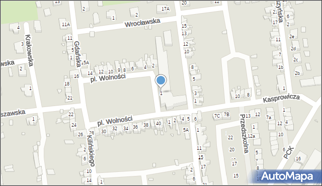 Zbąszynek, Plac Wolności, 1, mapa Zbąszynek