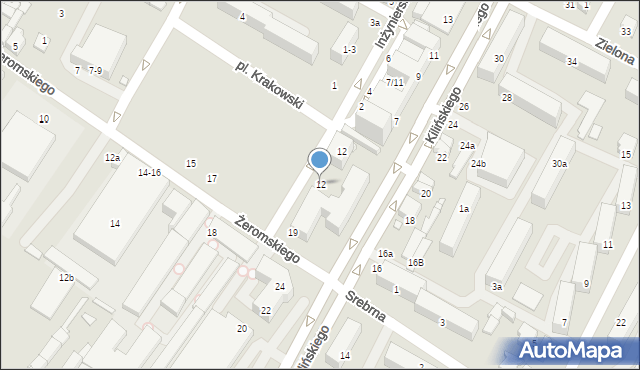 Zduńska Wola, Plac Krakowski, 12, mapa Zduńska Wola