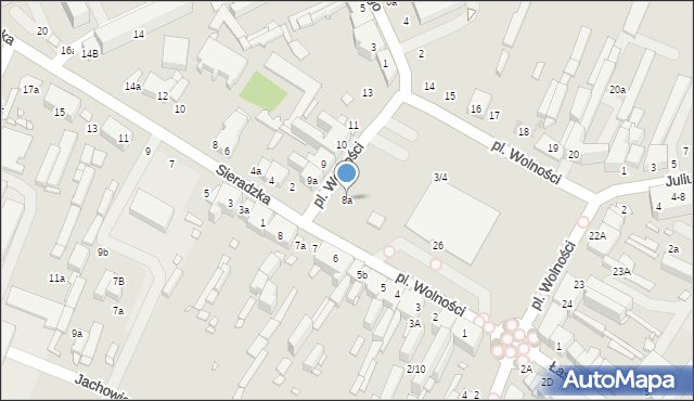 Zduńska Wola, Plac Wolności, 8a, mapa Zduńska Wola