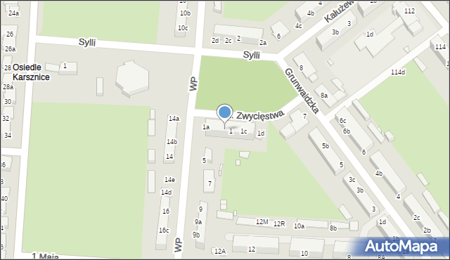 Zduńska Wola, Plac Zwycięstwa, 1b, mapa Zduńska Wola