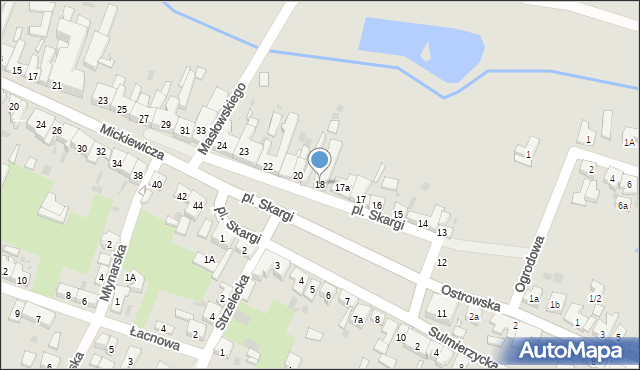 Zduny, Plac Skargi Piotra, 18, mapa Zduny