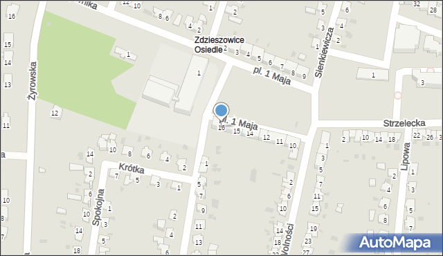 Zdzieszowice, Plac 1 Maja, 16, mapa Zdzieszowice