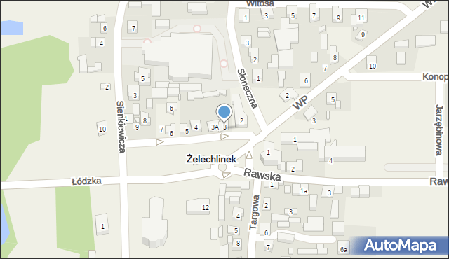 Żelechlinek, Plac Tysiąclecia Państwa Polskiego, 3, mapa Żelechlinek