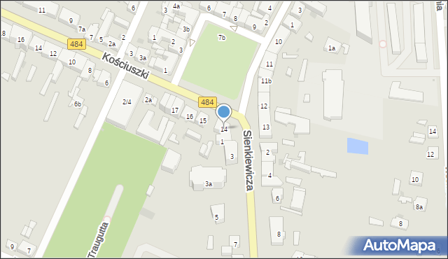 Zelów, Plac Dąbrowskiego Jarosława, gen., 14, mapa Zelów