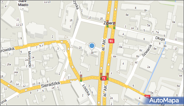 Zgierz, Plac Jana Pawła II, 19, mapa Zgierz