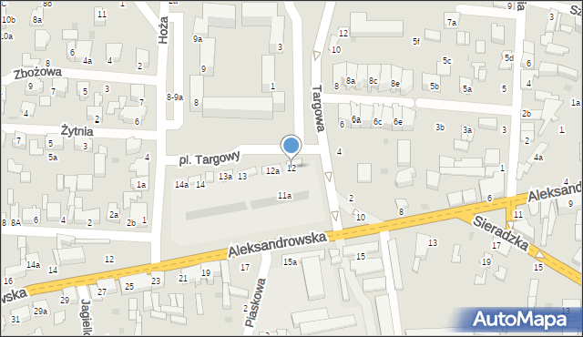 Zgierz, Plac Targowy, 12, mapa Zgierz