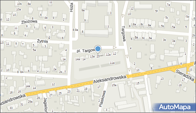 Zgierz, Plac Targowy, 13, mapa Zgierz