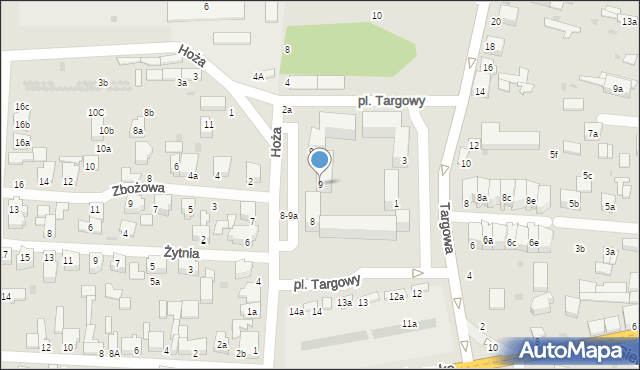 Zgierz, Plac Targowy, 9, mapa Zgierz