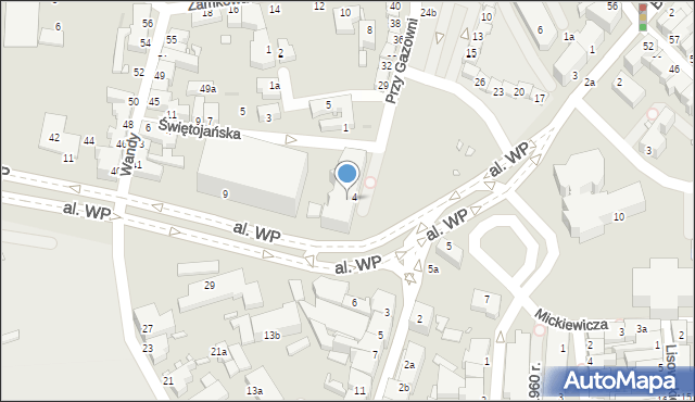Zielona Góra, Plac Powstańców Wielkopolskich, 8, mapa Zielona Góra