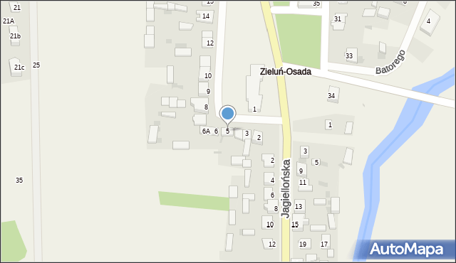 Zieluń-Osada, Plac 1 Maja, 5, mapa Zieluń-Osada