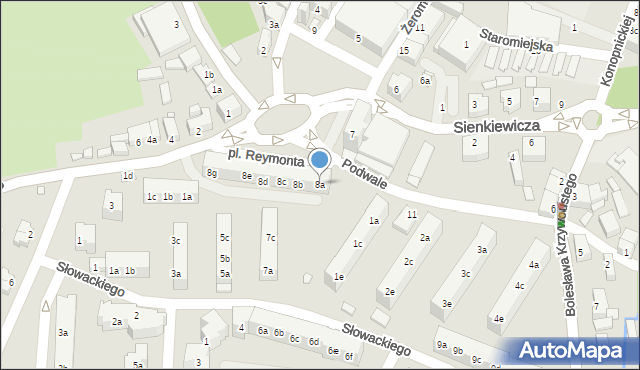 Złotoryja, Plac Reymonta Władysława, 8a, mapa Złotoryja