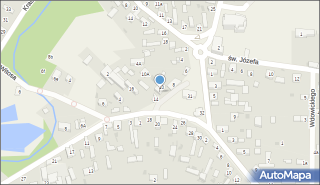 Złoty Potok, Plac św. Jana Chrzciciela, 12, mapa Złoty Potok