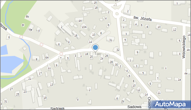 Złoty Potok, Plac św. Jana Chrzciciela, 22, mapa Złoty Potok