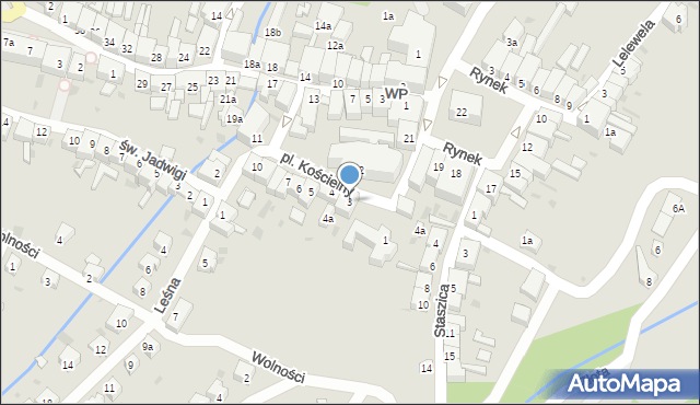 Złoty Stok, Plac Kościelny, 3, mapa Złoty Stok