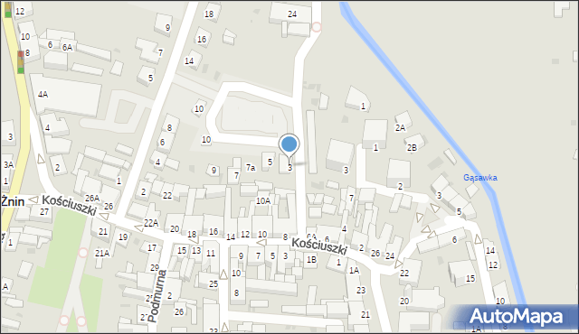 Żnin, Plac Zamkowy, 3, mapa Żnin