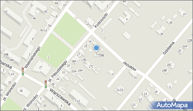 Żuromin, Plac Piłsudskiego Józefa, marsz., 15B, mapa Żuromin