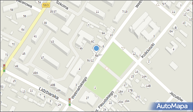 Żuromin, Plac Piłsudskiego Józefa, marsz., 5A, mapa Żuromin