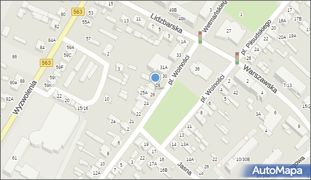 Żuromin, Plac Wolności, 27, mapa Żuromin