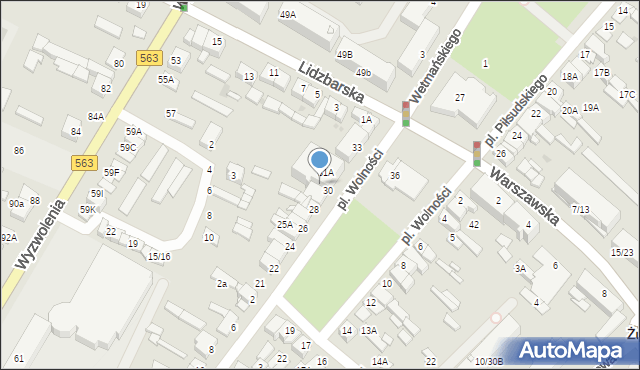 Żuromin, Plac Wolności, 30A, mapa Żuromin