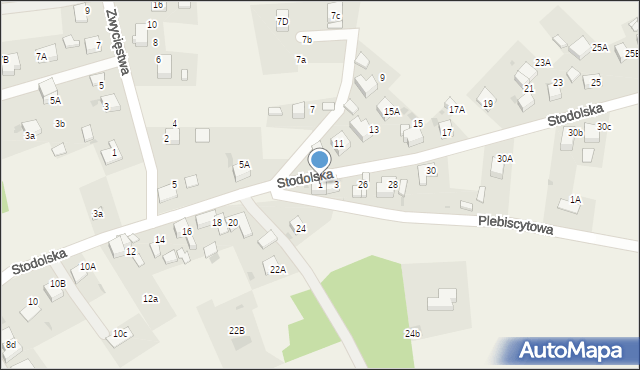 Zwonowice, Plebiscytowa, 1, mapa Zwonowice