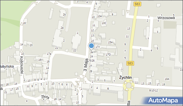 Żychlin, Plac Jana Pawła II, 18, mapa Żychlin