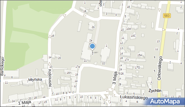 Żychlin, Plac Jana Pawła II, 2, mapa Żychlin