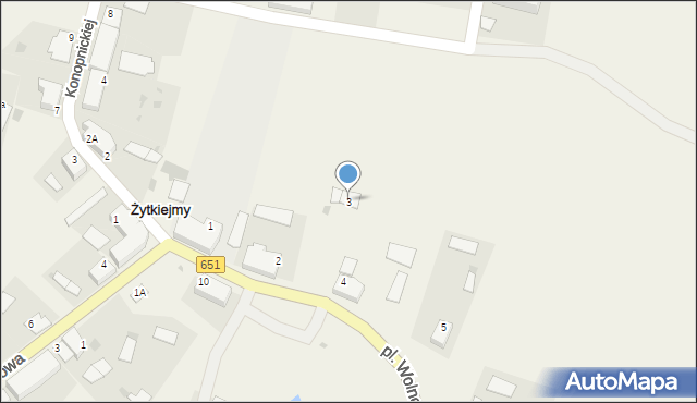 Żytkiejmy, Plac Wolności, 3, mapa Żytkiejmy