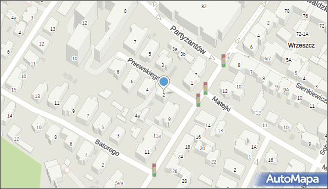 Gdańsk, Pniewskiego Władysława, 2, mapa Gdańska