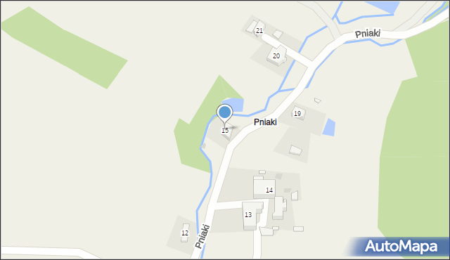 Jugów, Pniaki, 15, mapa Jugów