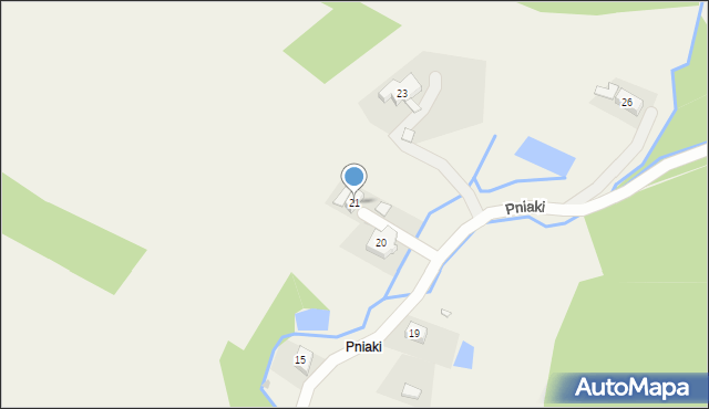 Jugów, Pniaki, 21, mapa Jugów