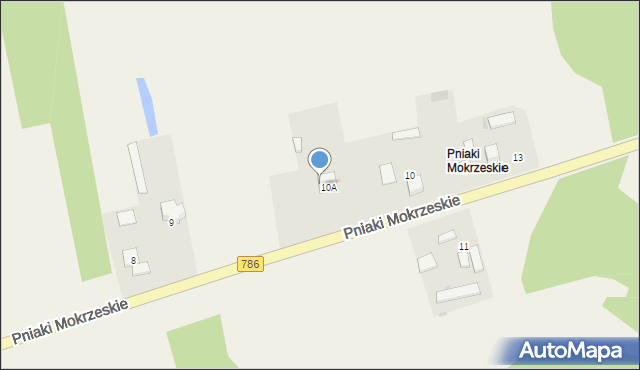 Mokrzesz, Pniaki Mokrzeskie, 9a, mapa Mokrzesz